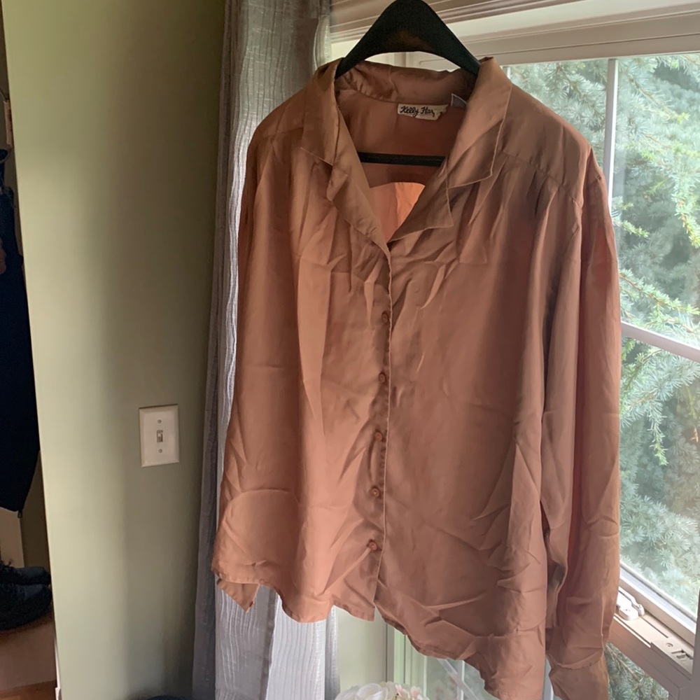 Brown/tan button down